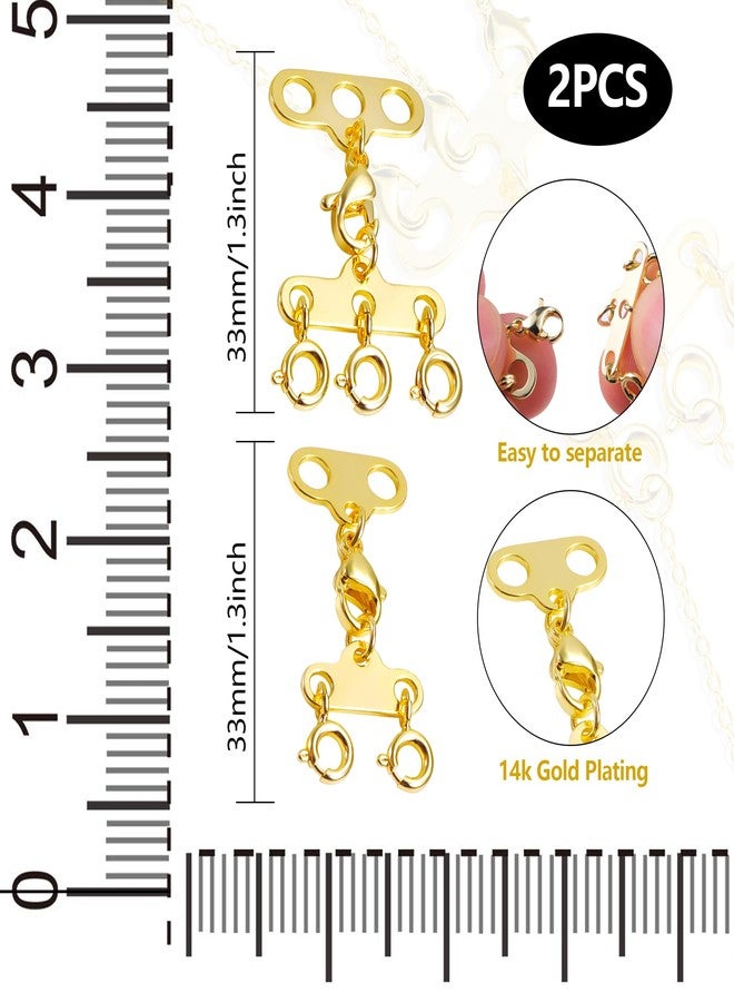 Ash's Choice Necklace Layering Clasps 14K Gold Necklace Separator for Layering Connectors for Multiple Necklaces（2 PCS） - Image 4