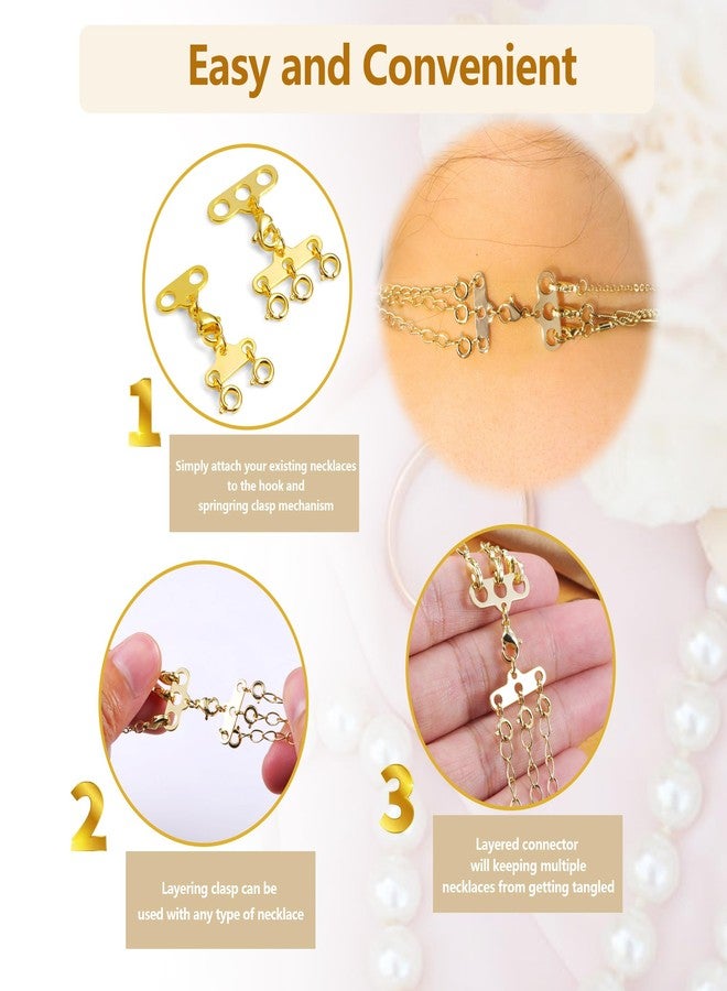 Ash's Choice Necklace Layering Clasps 14K Gold Necklace Separator for Layering Connectors for Multiple Necklaces（2 PCS） - Image 2