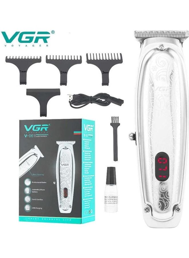 VGR Professional Rechargeable Hair Trimmer Silver - Image 5