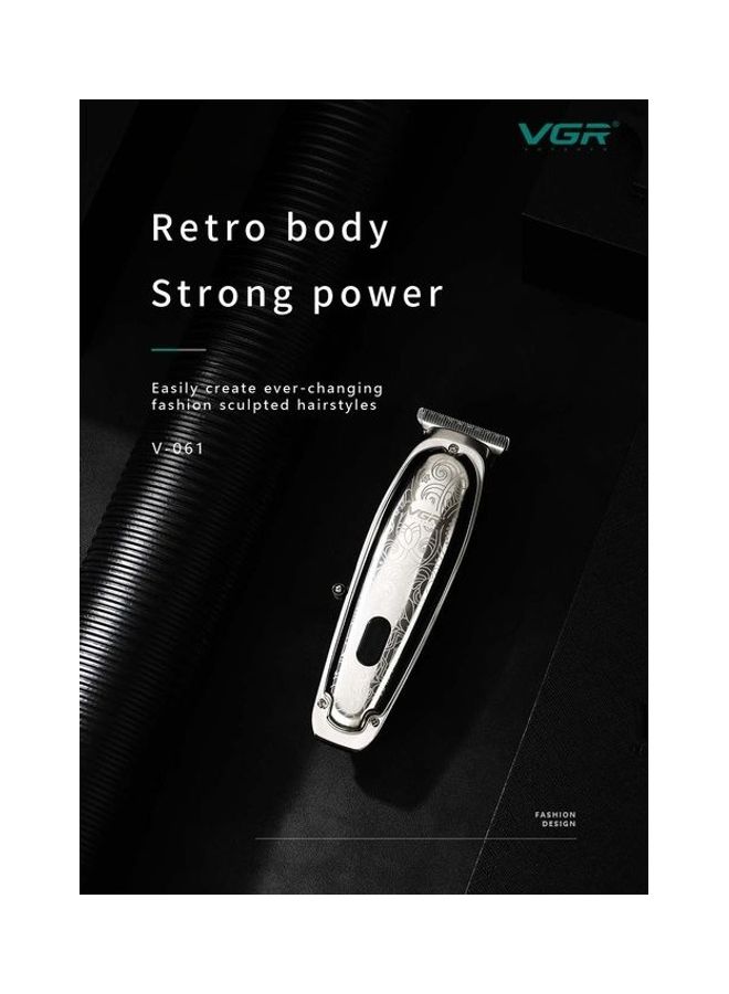 VGR Professional Rechargeable Hair Trimmer Silver - Image 4