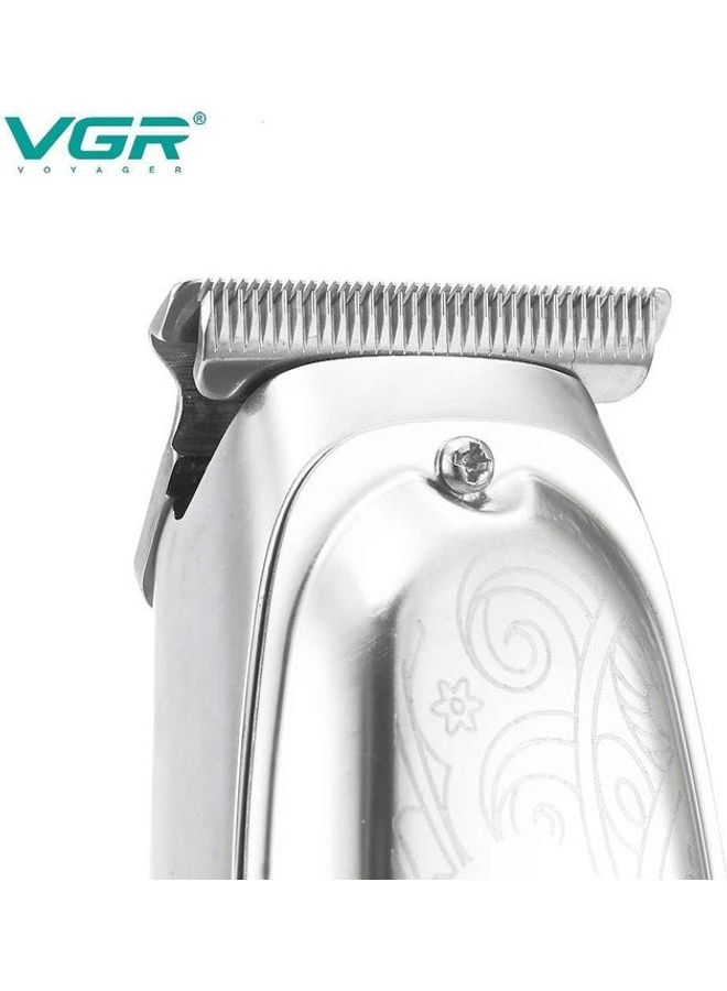 VGR Professional Rechargeable Hair Trimmer Silver - Image 3