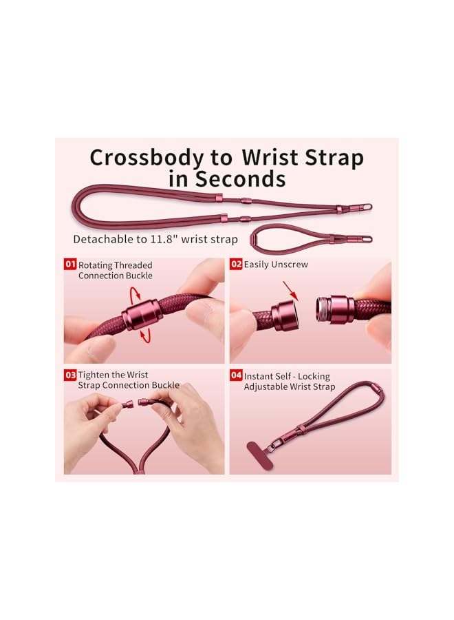 Green Tiger Cell Phone Lanyard, Adjustable Anti Theft Phone Strap, 3-in-1 Multi-Functional Design, Premium Metal Buckles, Skin-Friendly, Universal Crossbody, Compatible with Most Smartphones (Light beige) - Image 4