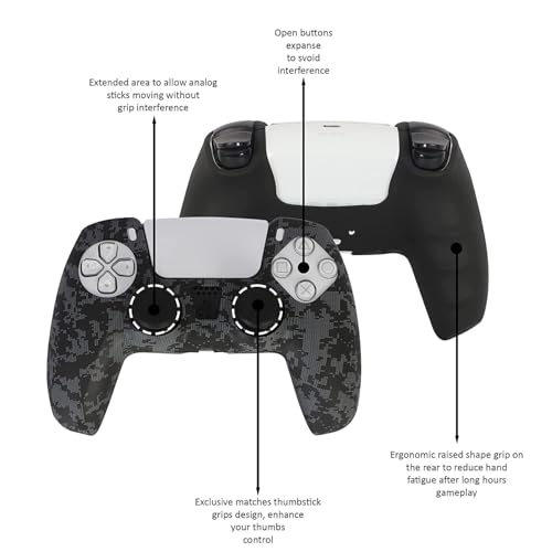 New World Silicon Cover Skin for PS5 Controller,Protective case Compatible for PS5 Controller (Gray) - Image 4