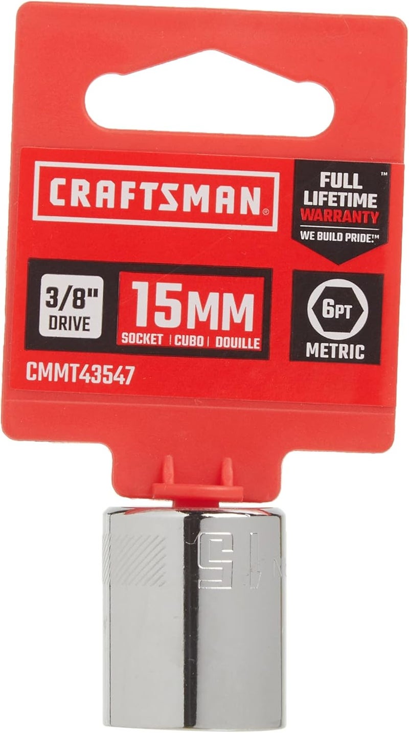 CRAFTSMAN CRAFTSMAN Shallow Socket Metric 38Inch Drive 15mm 6Point CMMT43547  - Image 2