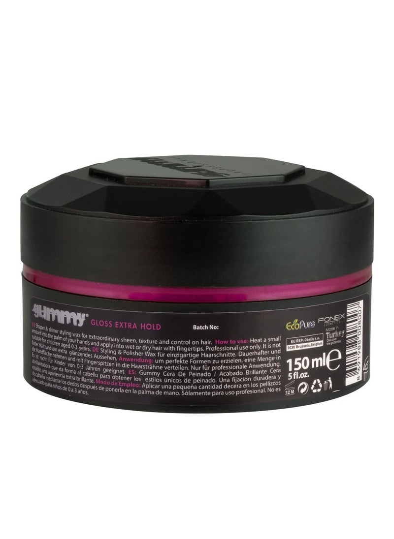 gummy PROFESSIONAL Gummy Professional Gloss Extra Hold Hair Styling Wax 150 ML  - Image 3