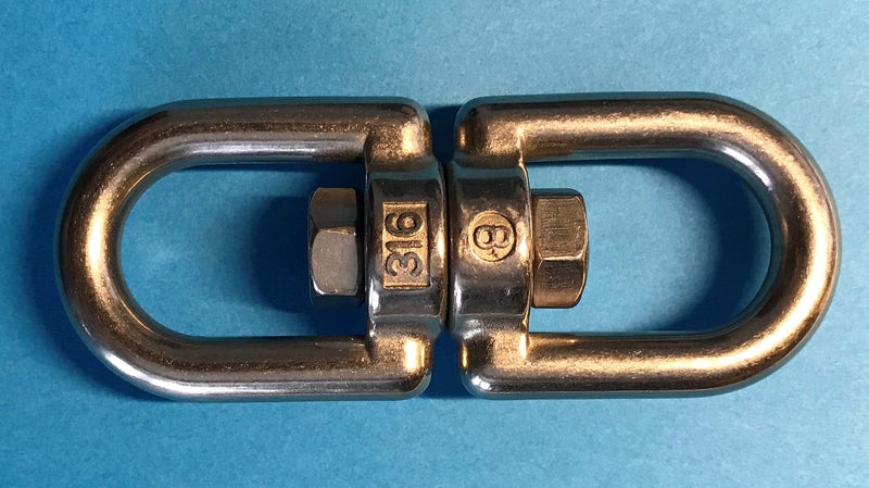 US Stainless Stainless Steel 316 Anchor Swivel Eye and Eye 5/16" or 8mm Marine Grade - Image 2
