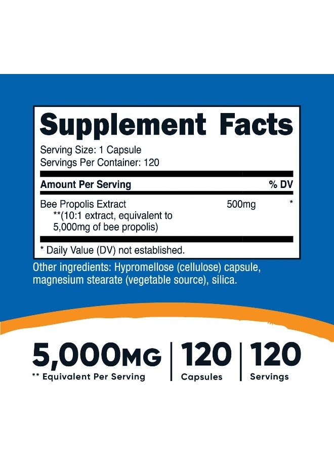 Nutricost Bee Propolis 10:1 Extract 5,000Mg Equivalent, 120 Capsules - Image 2