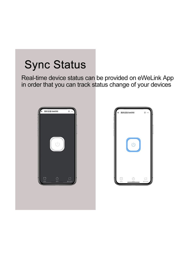 SOLARAE WiFi Wireless Smart Light Switch, Work with eWelink 30A Wireless Intelligent Relay, 2.4Ghz Remote Control Light Switch, for Home Appliances Lamps Voice Control Switch, Voice Control Switch - Image 4