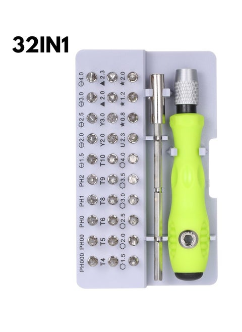 32 in 1 Mini Screwdriver Tool Set Kit with Magnetic Flexible Extension Rod, Precision Bits Screw Driver Set, Computer, Mobile Repairing Tool Kit, Watch Repairing, Laptop Screwdriver Set