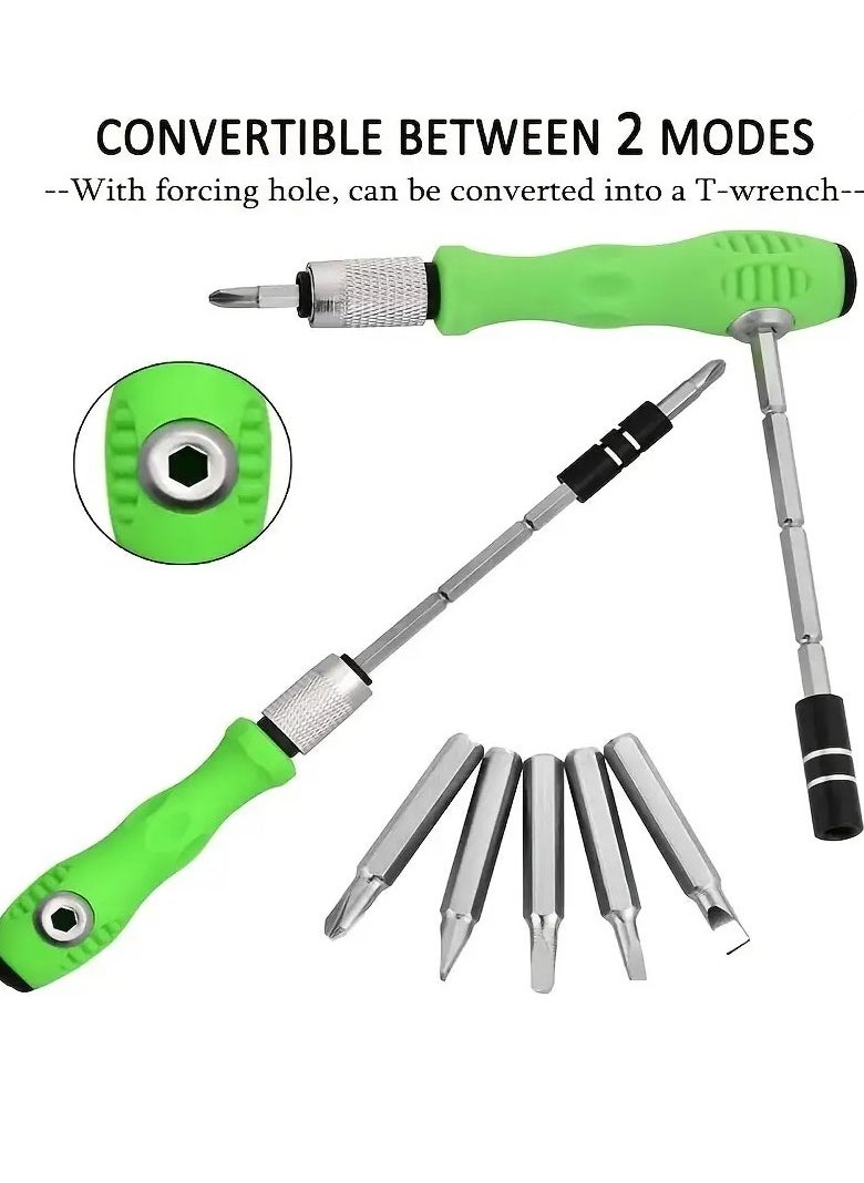 32 in 1 Mini Screwdriver Tool Set Kit with Magnetic Flexible Extension Rod, Precision Bits Screw Driver Set, Computer, Mobile Repairing Tool Kit, Watch Repairing, Laptop Screwdriver Set