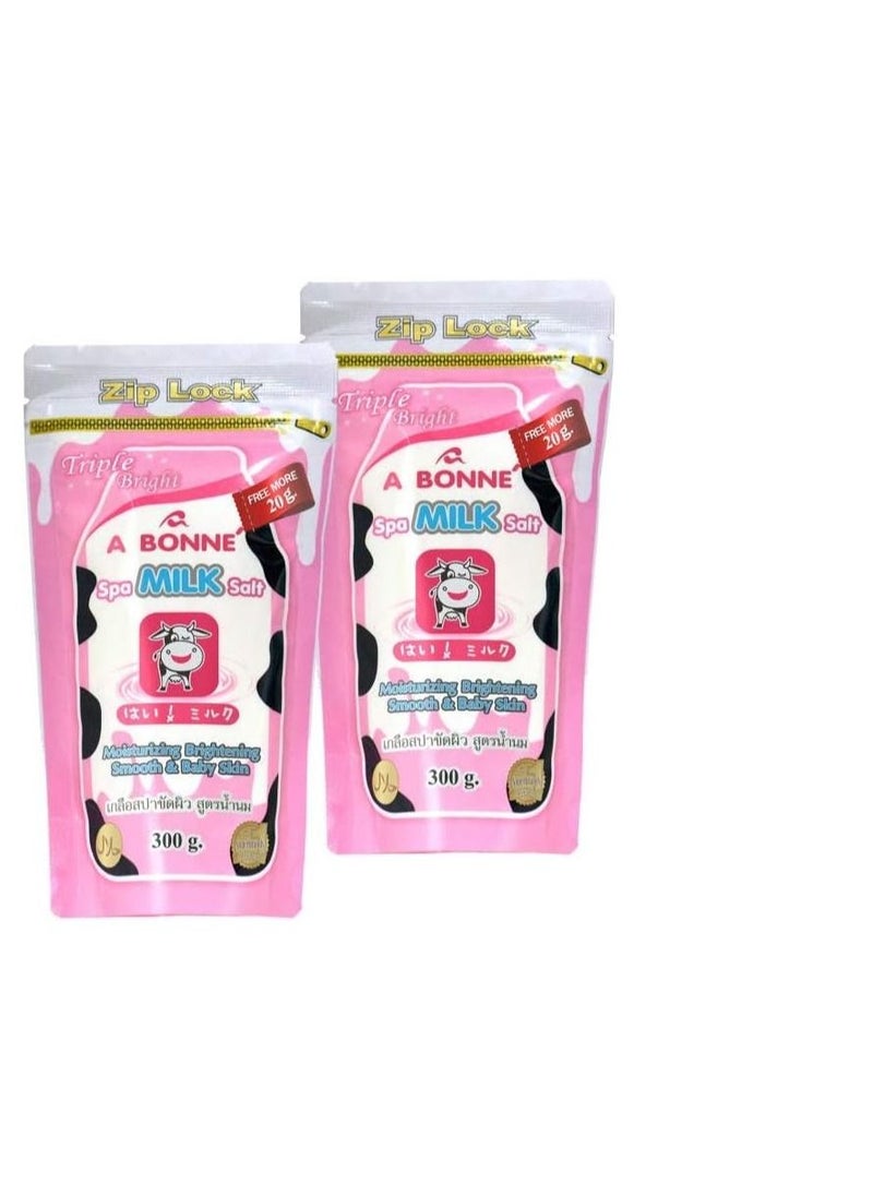 X2 A Bonne Spa Salt Body Scrub 320g (Milk)