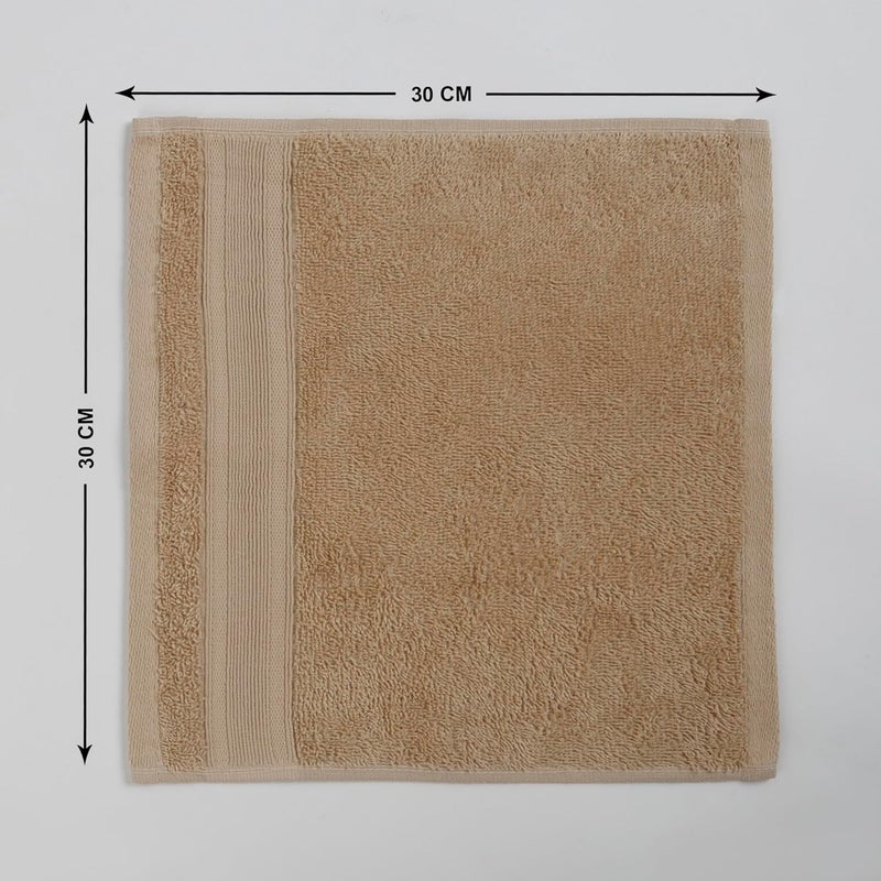 Home Centre Home Centre Colour Refresh Essence Cotton Face Towel Beige 30x30cm - Image 3