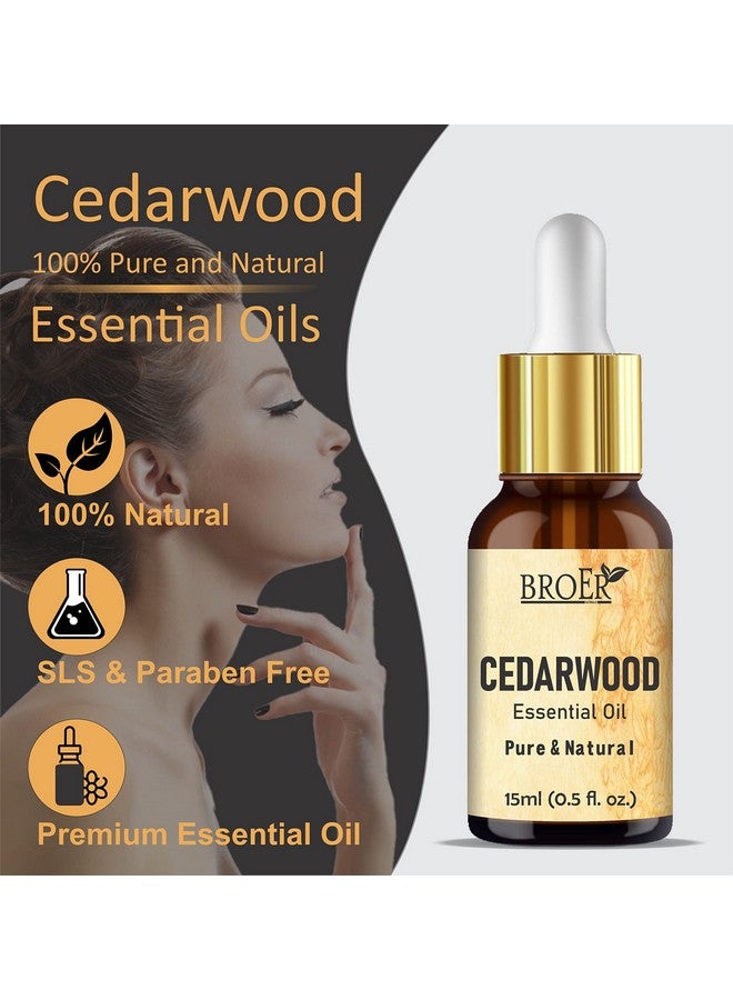 BROER Naturals Cedarwood Essential Oil | 100% Pure & Undiluted - Refreshing Essential Oil for Skin Care, Hair Care & Aromatherapy | Cruelty Free & Vegan - (pack of 3) 45ml - Image 5