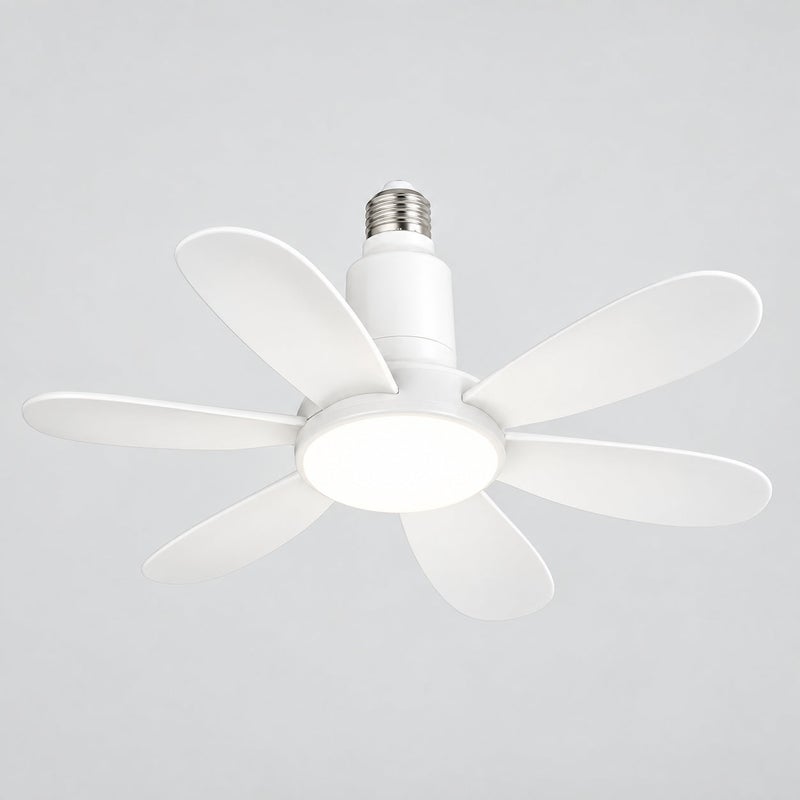 بير مروحة سقف صغيرة بقاعدة E27 وإضاءة LED وريموت – سلسلة BF - BF-03 - Image 2