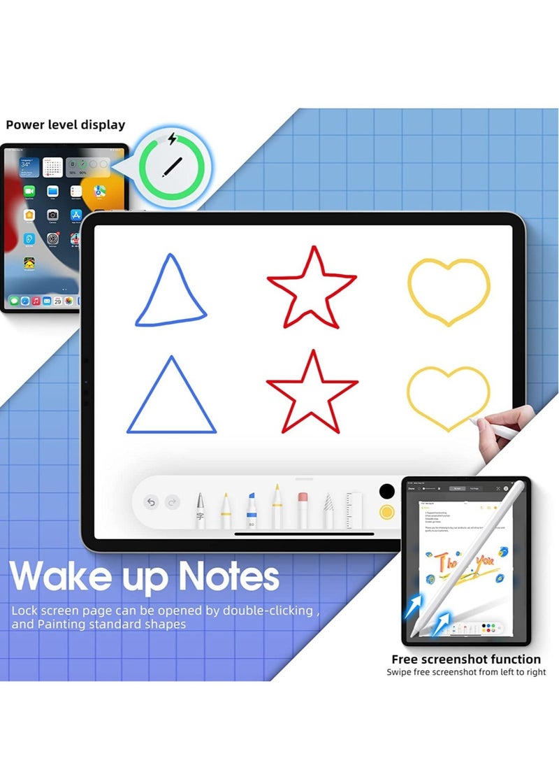ELTRAZONE قلم ستايلس لجهاز iPad Pencil من الجيل الثاني [شحن لاسلكي/رفض راحة اليد/حساس للإمالة] متوافق مع أجهزة Apple iPad Pro 1/2/3/4/5th 11/12.9inch، iPad Air 4/5th، iPad Mini 6th قلم رسم نشط - Image 3
