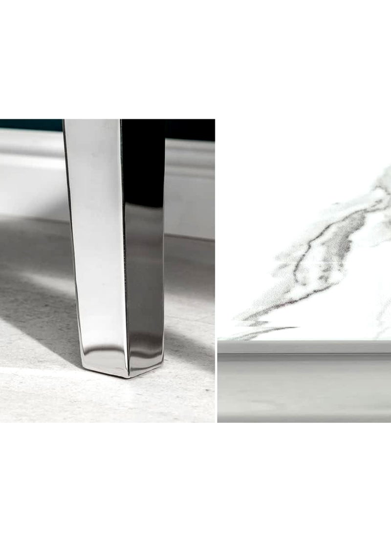 Living Entry table console living room stainless steel modern furniture console table with marble top 140*40cm - Image 4
