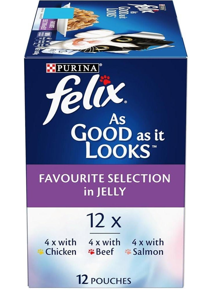 Felix Is Good It Look Double Delicious Wet Cat Food Set, 85g, 12-pack, Adult Seafood - Image 3