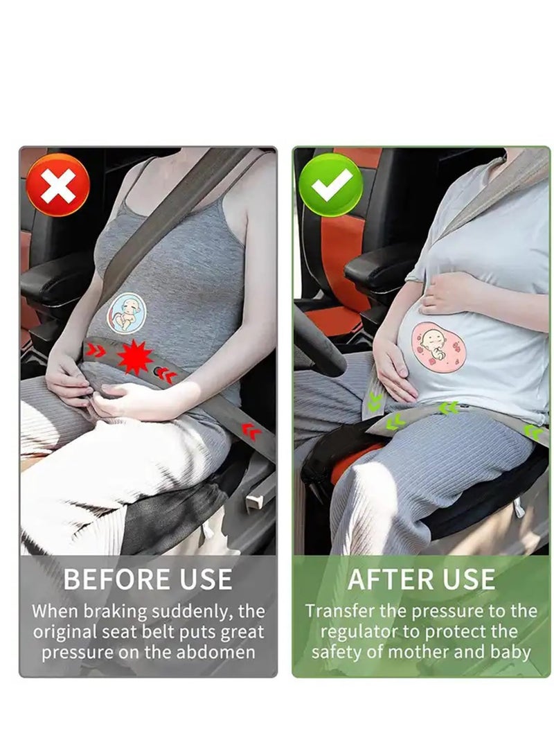 Suntown حزام الحمل للسيارة، منظم حزام الأمان للحمل، الراحة والحرية لبطن الأم، حزام وسادة المقعد للنساء يحمي البطن، يمنع ضغط البطن - Image 3