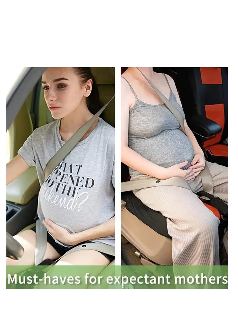 Suntown حزام الحمل للسيارة، منظم حزام الأمان للحمل، الراحة والحرية لبطن الأم، حزام وسادة المقعد للنساء يحمي البطن، يمنع ضغط البطن - Image 4