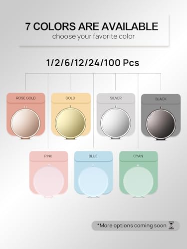 Getinbulk Compact Mirror for Purse, Double-Sided 1X/2X Magnifying Metal Pocket Makeup Mirrors(Round, Silver) - Image 4