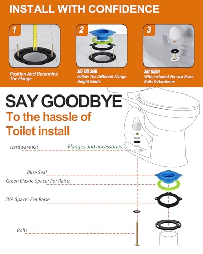 boeemi Elastic Wax Ring Toilet Flange Repair Kit No Wax Mess Installation Premium Toilet Seal and Gasket Replacement Fits 34 Drain Pipes DIY and Professional Toilet Repair Solution - Image 3