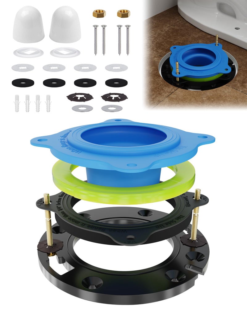 boeemi Elastic Wax Ring Toilet Flange Repair Kit No Wax Mess Installation Premium Toilet Seal and Gasket Replacement Fits 34 Drain Pipes DIY and Professional Toilet Repair Solution - Image 2