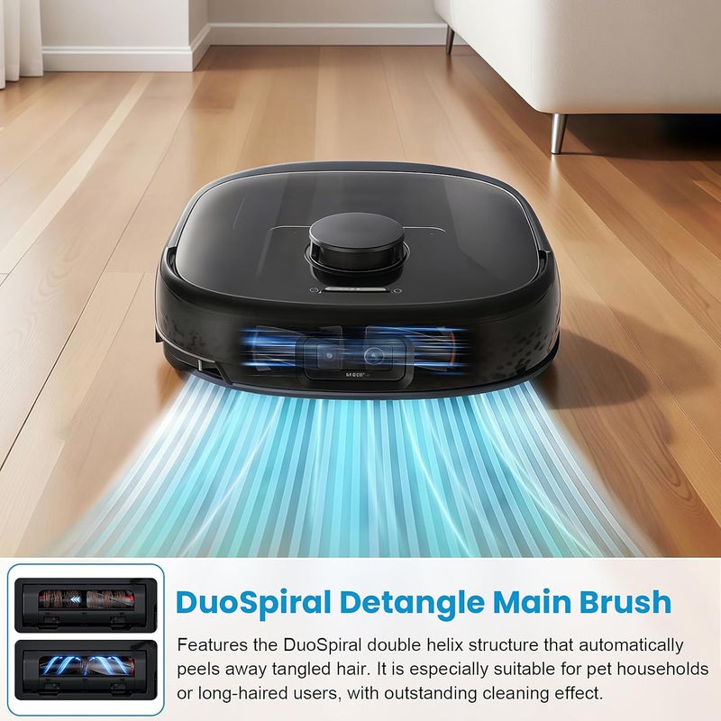 KTNAid 17 Pack Accessories Kit Compatible with eufy E28 Omni / E25 Omni Robot Vacuum, Replacement Parts Include 1 Set (2) Main Brushes, 6 Dust Bags, 2 Roller Mops, 6 Side Brushes, 1 Cleaning Tool - Image 3