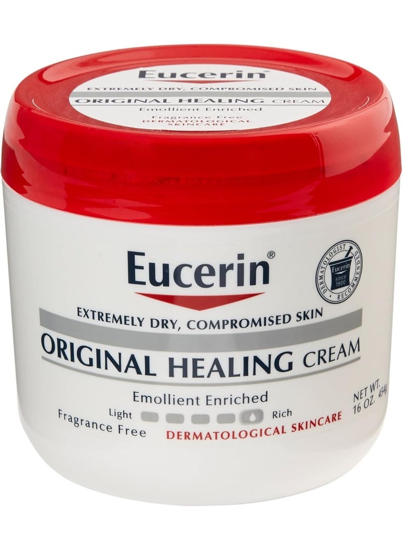 يوسيرين كريم يوسيرين الأصلي المعالج - لوشن غني خالٍ من العطور للبشرة شديدة الجفاف - عبوة 16 أونصة - Image 1