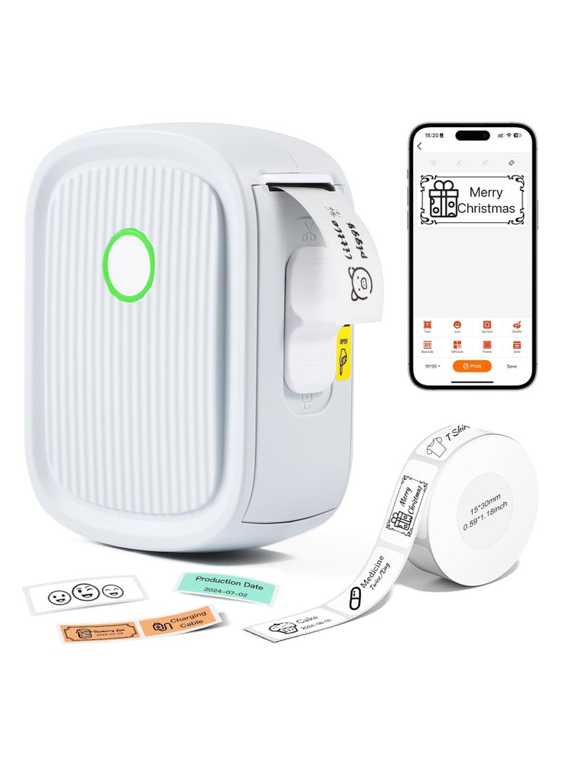 general Label Maker with Tape, Bluetooth Label Printer, Thermal Mini Label Maker with One-Touch Cutter and Multiple Templates, Handheld Labelling Machine for Schools, Offices, Home Use - Image 1