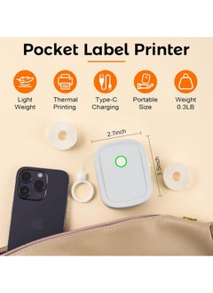 General Label Maker with Tape, Bluetooth Label Printer, Thermal Mini Label Maker with One-Touch Cutter and Multiple Templates, Handheld Labelling Machine for Schools, Offices, Home Use  - Image 5