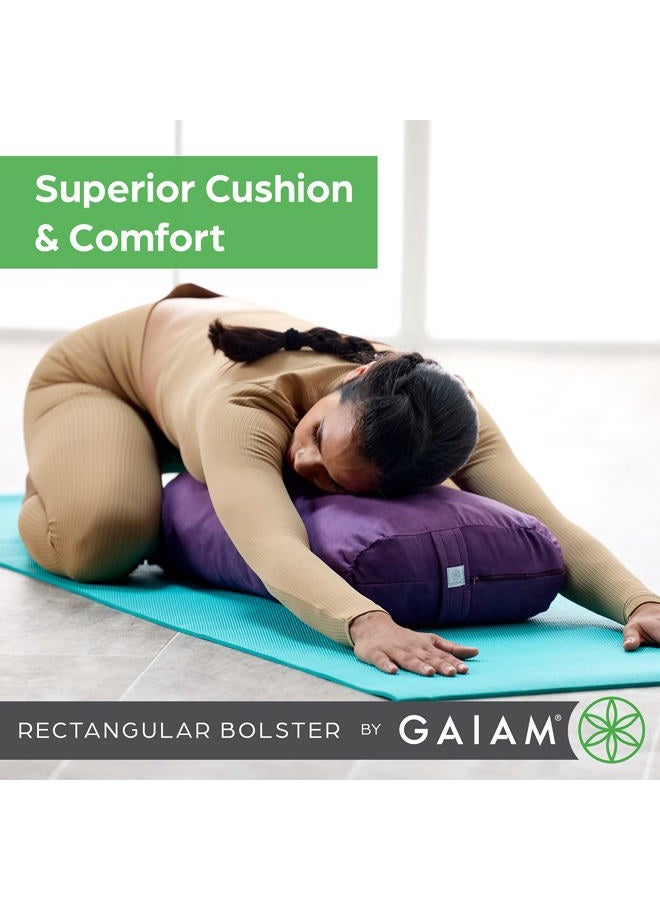 Gaiam Yoga Bolster Rectangular Meditation Pillow - Image 3