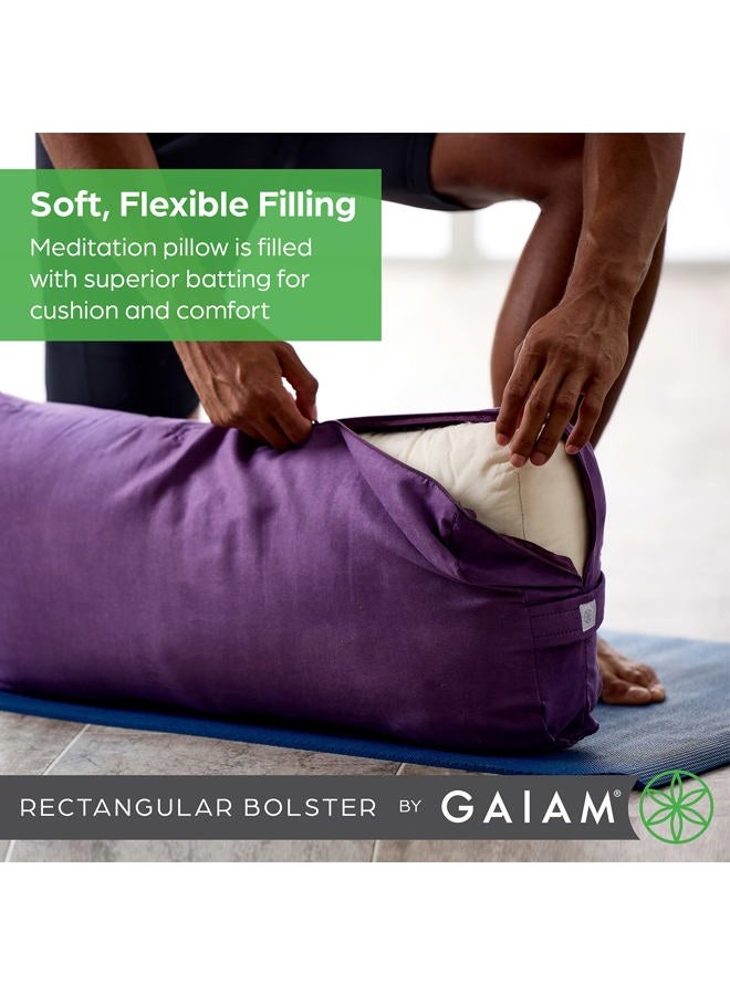 Gaiam Yoga Bolster Rectangular Meditation Pillow - Image 2