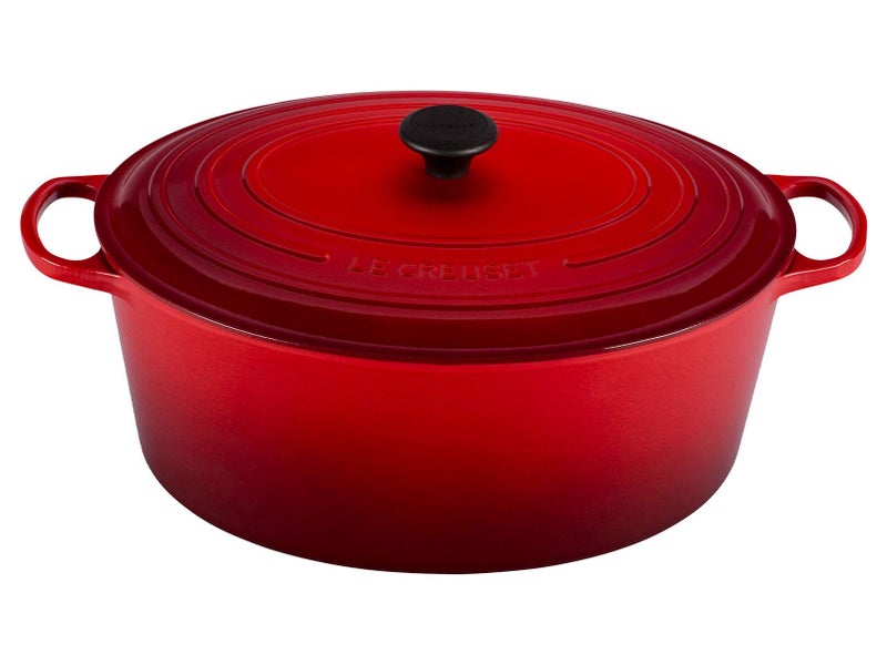 Le Creuset Le Creuset Enameled Cast Iron Signature Oval Dutch Oven 155 qt Cerise