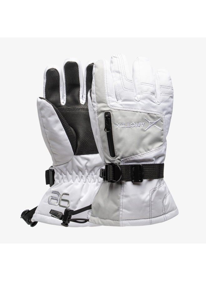Arctix Kids' Snowplow Gloves, Quiet Grey, Medium - Image 1