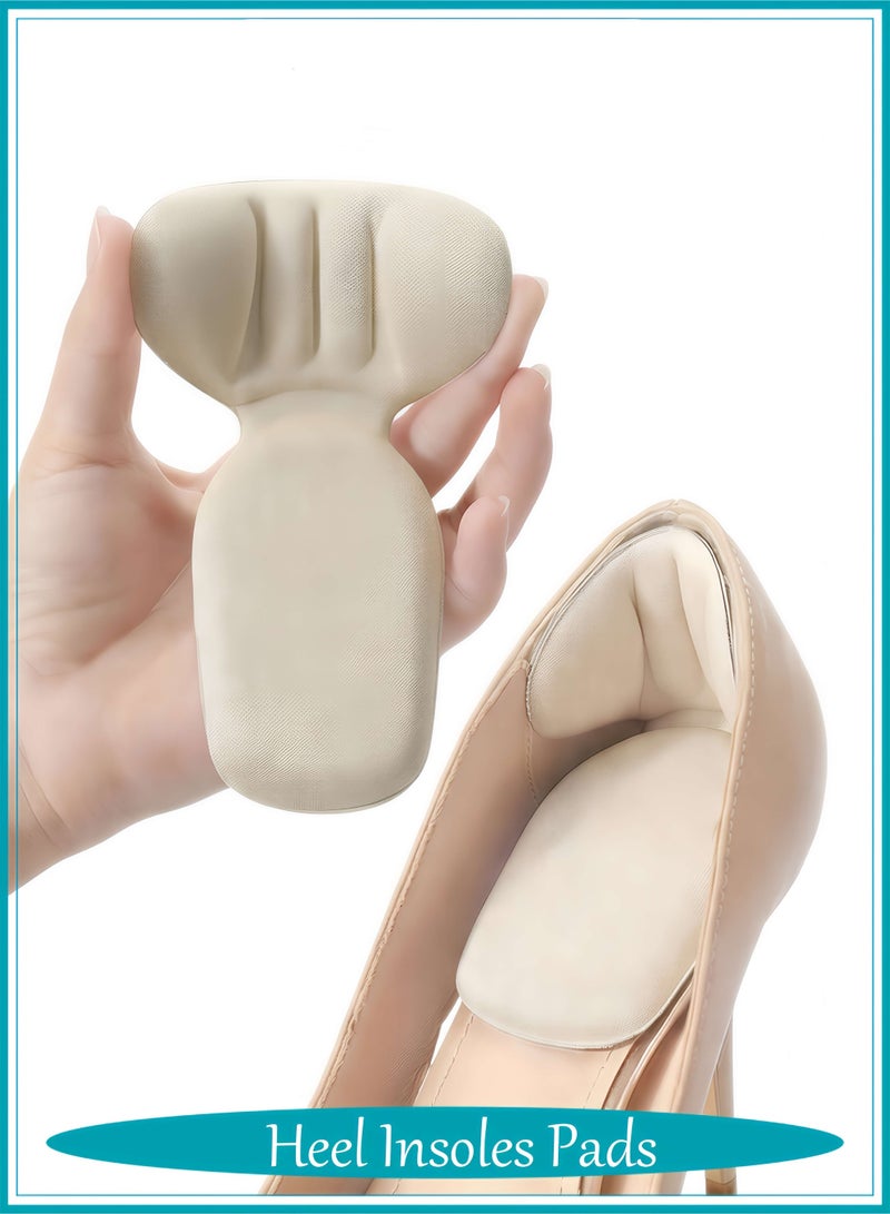 MIKO Heels Cushioning Pads for Blister Prevention, Shoe Inserts for Women with Size Adjustment, Heel Protectors for Shoes for Shock Absorption, 2-Piece Bouncy 3D Breathable Liners for High Heels and Flats in Daily Commute - Image 1