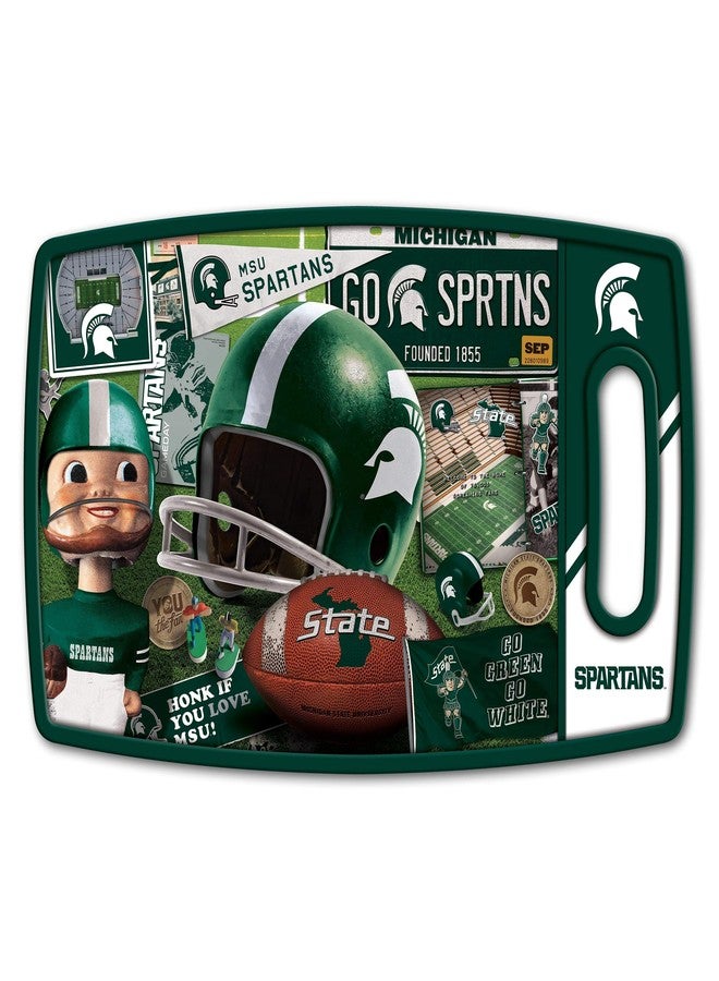 YouTheFan NCAA Michigan State Spartans Retro Series Cutting Board - Image 2