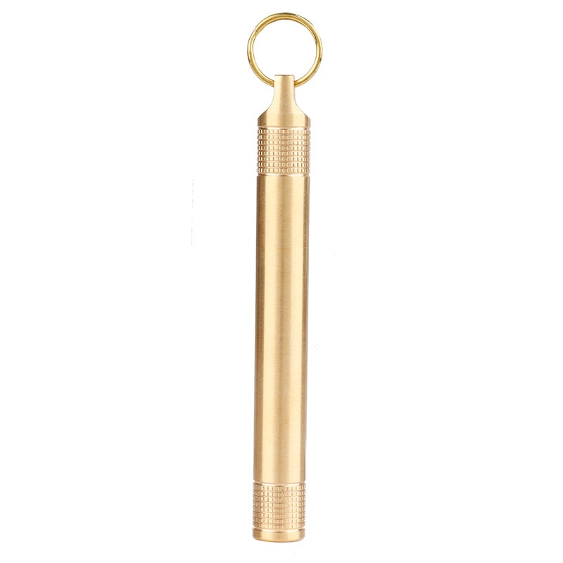 Brass Pill Bottle Holder Compartment Cigarette Toothpick Container Medicine Case - Image 1