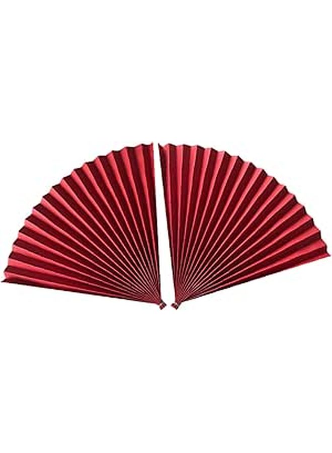 2Pcs Antique Paper Folding Fans Photography Props Chinese Style - Image 1