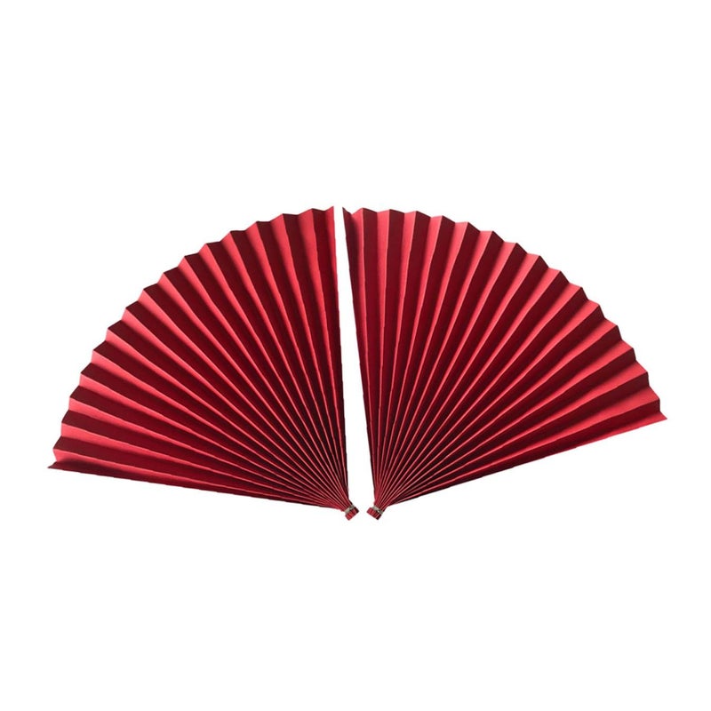 2Pcs Antique Paper Folding Fans Photography Props Chinese Style - Image 2