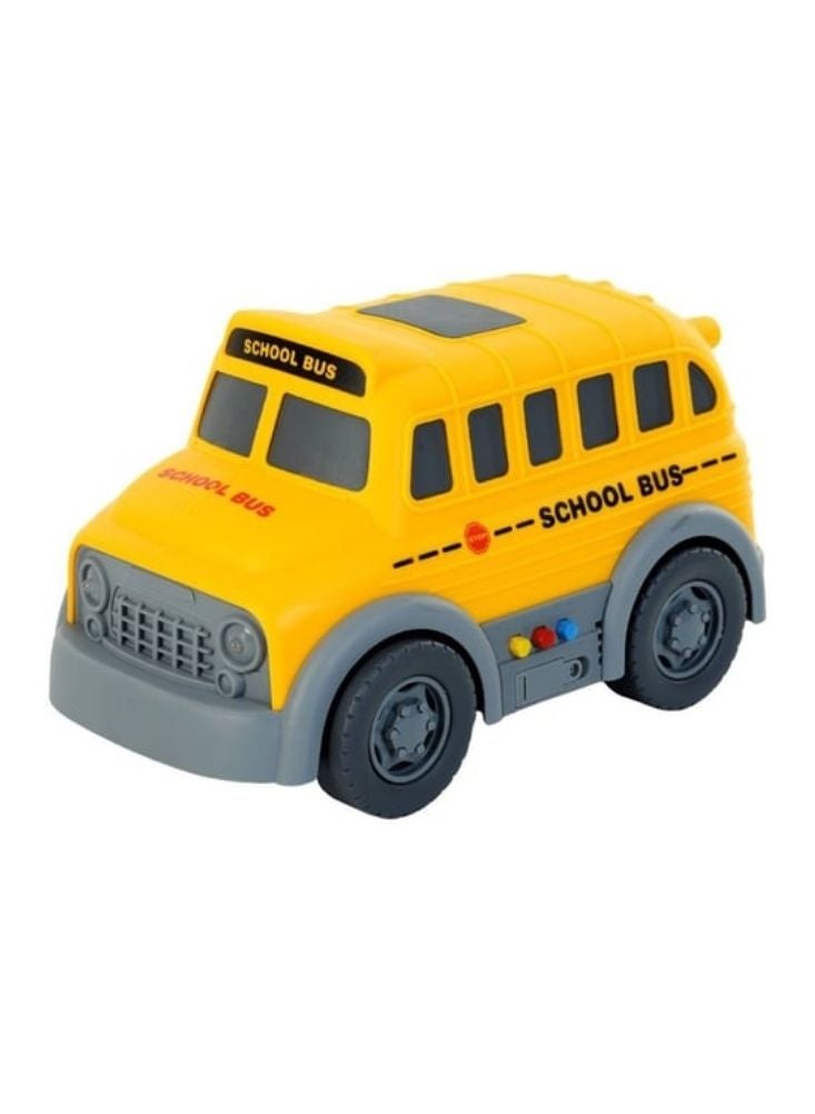 بريميم حافلة مدرسية كرتونية – حافلة صفراء موسيقية للأطفال الصغار. - Image 1