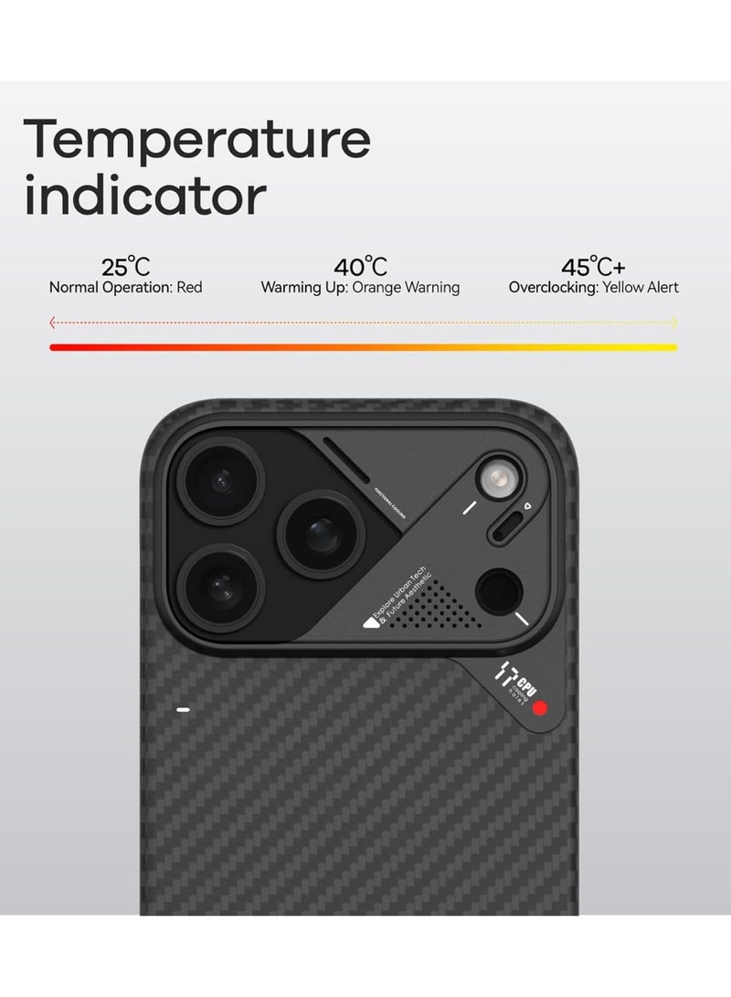 Aulumu A17 Aramid Fiber for iPhone 17 Pro Case | 1500D Ultra Slim Woven | CoolHyper Real Cooling | Compatible with MagSafe - Image 5