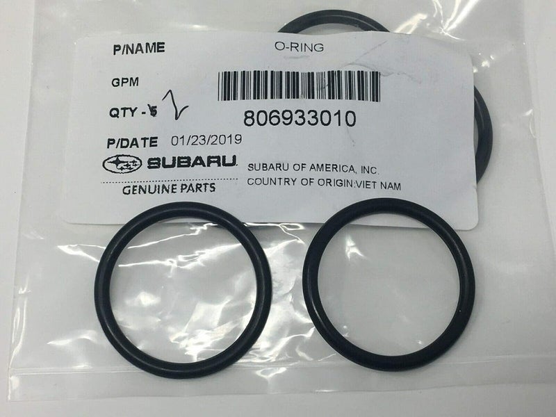 طقم حلقات O لمواسير نقل المياه من سوبارو WRX STi Turbo Forester Outback Impreza مجموعة من 2 806933010 أصلية