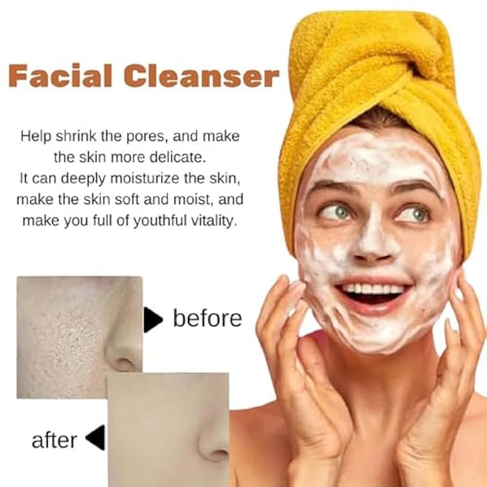 OUKPANE 2 Pcs Turmeric Face Wash with Brush, Deep Cleansing Glow Turmeric Foaming Face Wash for All Skin Types. - Image 4