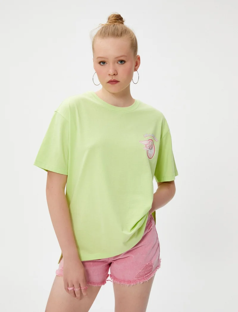 كوتون Lola Bunny T-Shirt Oversize Licensed Short Sleeve Crew Neck Cotton