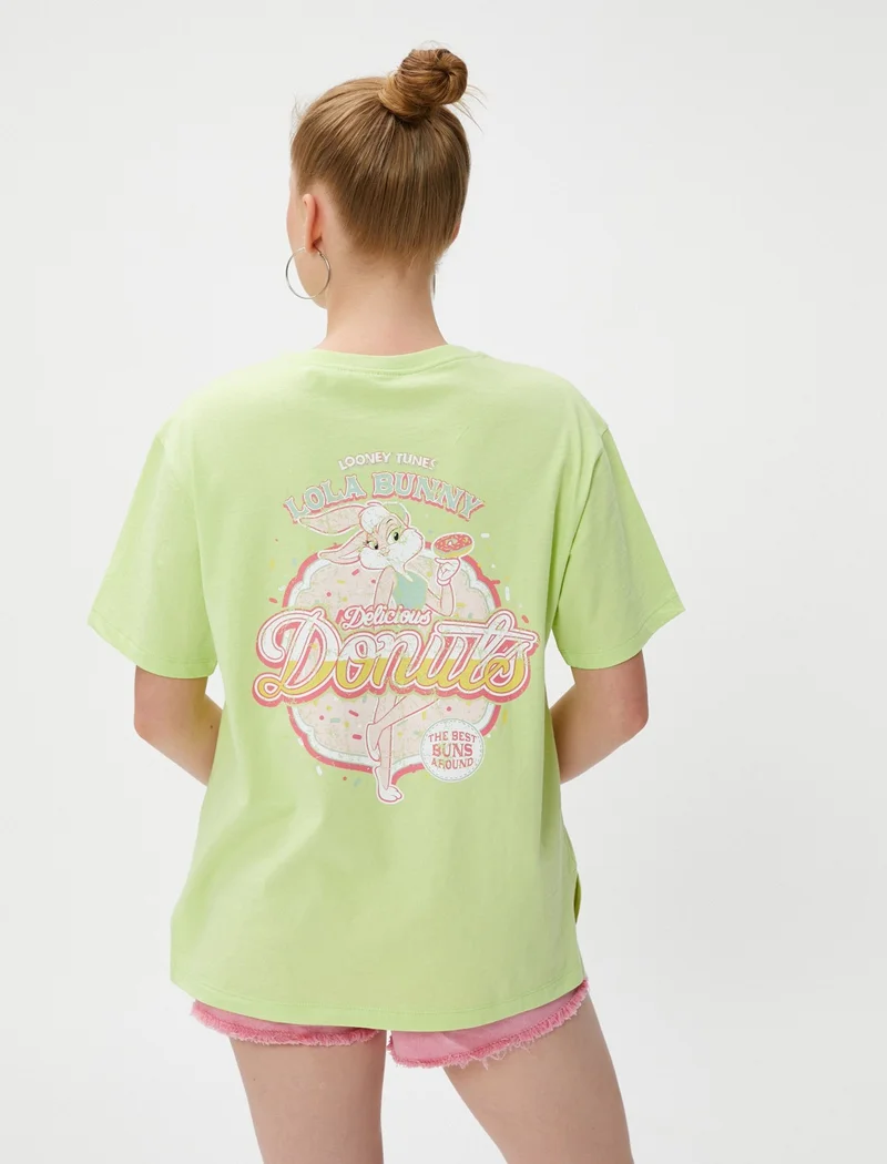 كوتون Lola Bunny T-Shirt Oversize Licensed Short Sleeve Crew Neck Cotton
