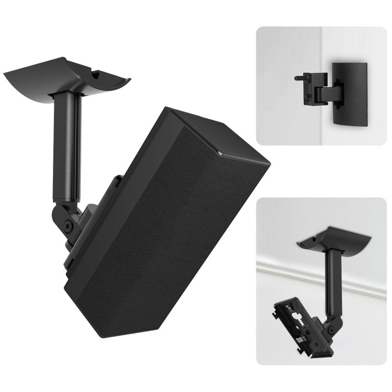 Dinghosen Speaker Wall Mount and Ceiling Mount for Bose UB-20, UB-20 & WB-50 Series II Surround Sound Speaker Mounting Bracket Compatible with Bose CineMate Lifestyle Tilt & Swivel Adjustable up to 180Â°,Black - Image 1