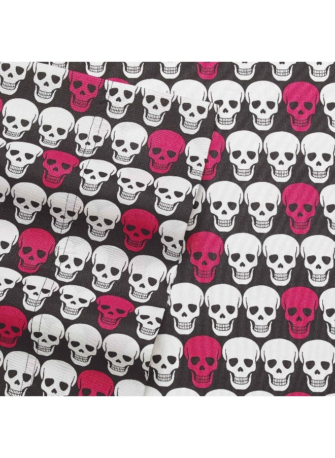 Betsey Johnson Betsey Johnson - King Sheets, Soft & Lightweight Bedding, Fade & Wrinkle Resistant (Skulls, King)  - Image 3