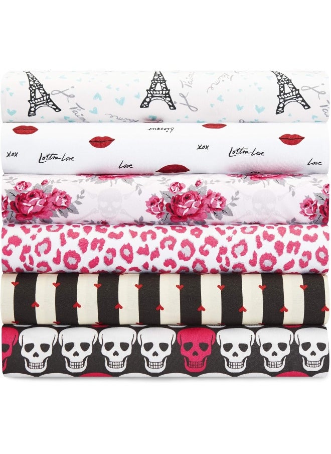 Betsey Johnson Betsey Johnson - King Sheets, Soft & Lightweight Bedding, Fade & Wrinkle Resistant (Skulls, King)  - Image 5