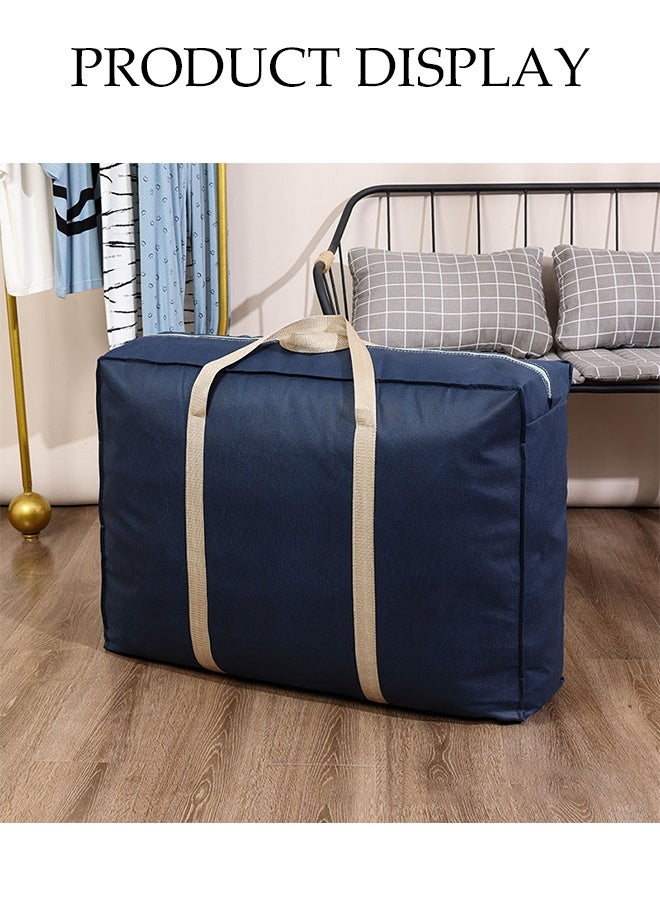 DUNISO 4 Pack Moving Storage Bag with Zipper, Large Capacity Multipurpose Clothes Organizing Storage Bag with Strong Handles, Folding Blanket Storage Bag for Bedroom Closet, Wardrobe, Dormitory, Cargo Carrying, Quilt Storage(4 Different Sizes) - Image 4