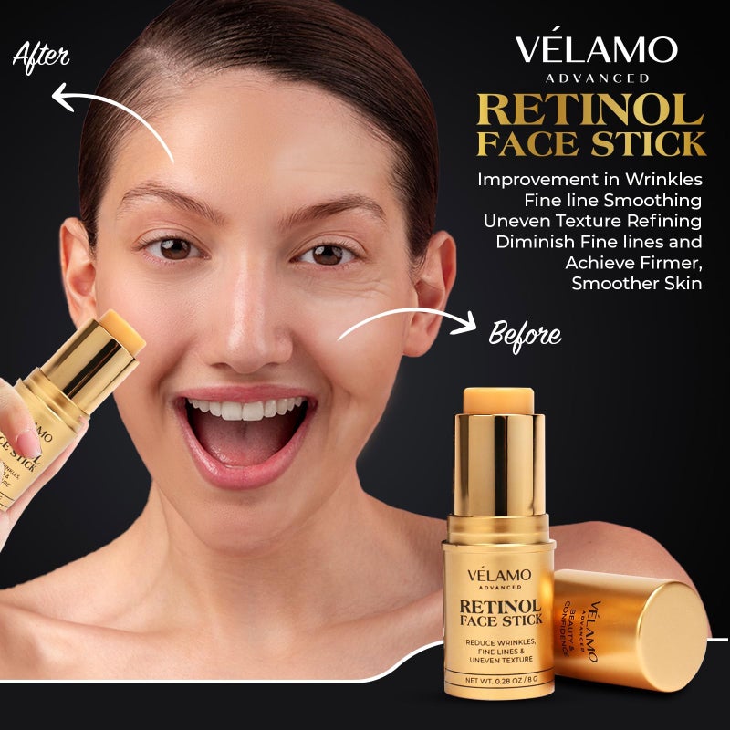 VELAMO ADVANCED Retinol Face Stick: Reduce Fine Lines Wrinkles and Uneven Texture - Retinol Cream Wrinkle Cream for Face Anti Wrinkle Cream Anti Aging Face Cream - 0.28 OZ/8g - Image 2